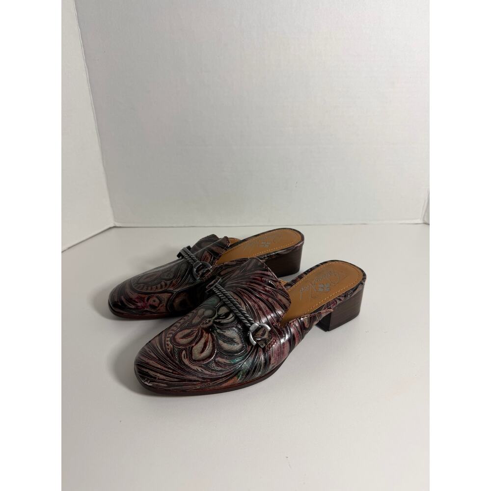 Patricia Nash Leather Slip On Mules Womens Size 6